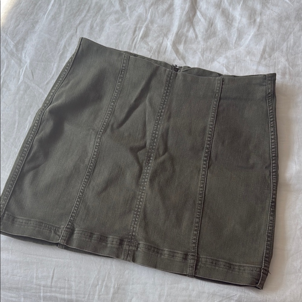 Free People Olive Green Mini Skirt